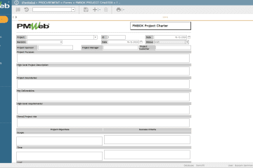 PMWeb 7 Procurement Forms PMBOK Project Charter