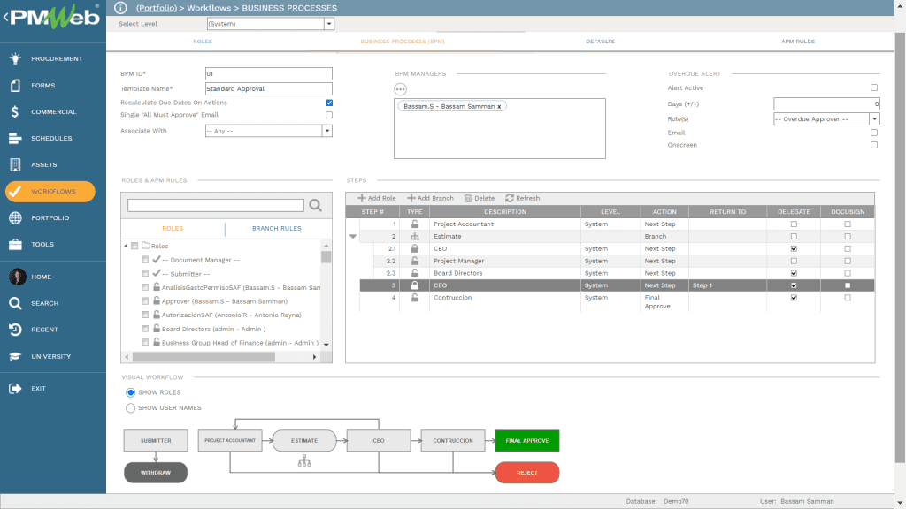 PMWeb 7 Workflows Business Processes with Version History