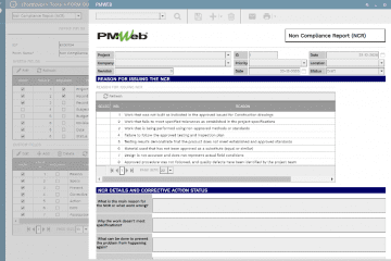 PMWeb 7 Tools Form Builder Non Compliance Report (NCR)