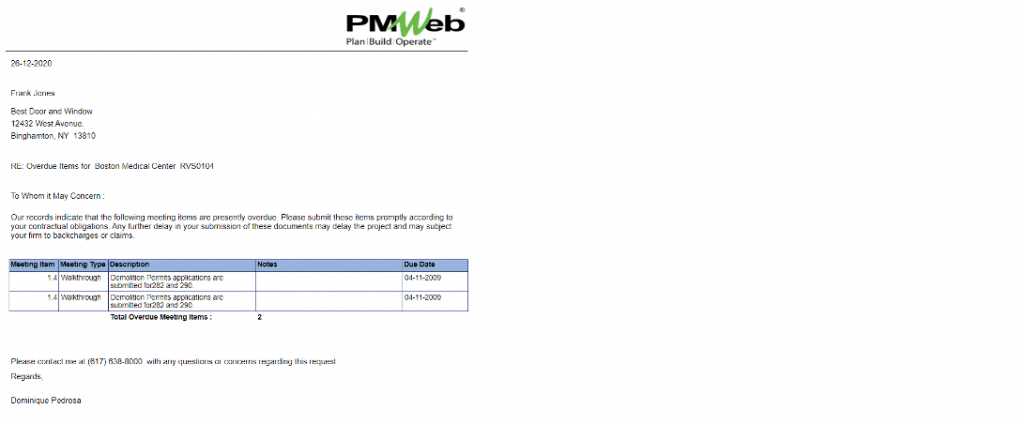 PMWeb 7 Letter 