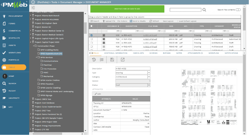 PMWeb 7 Tools Document Manager Project Communications