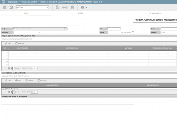 PMWeb 7 Procurement Forms PMBOK Communication Managment