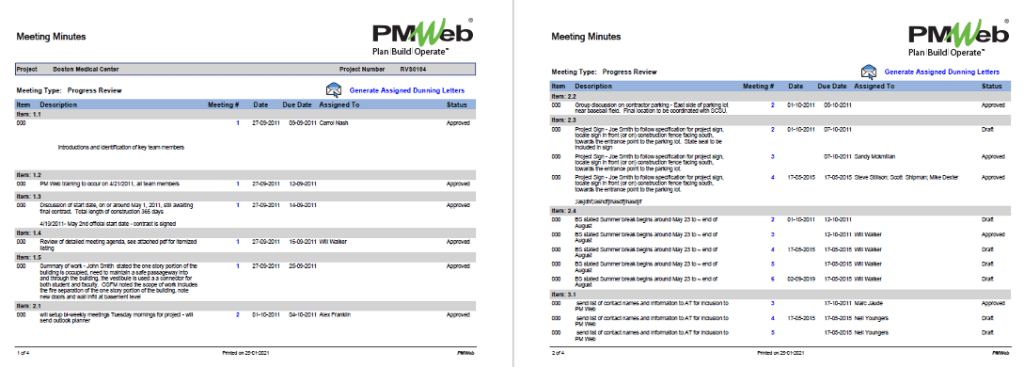 PMWeb 7 Meeting Minutes Details 