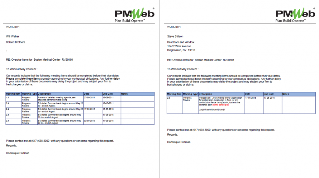 PMWeb 7 i Reminder letter or Dunning letters 