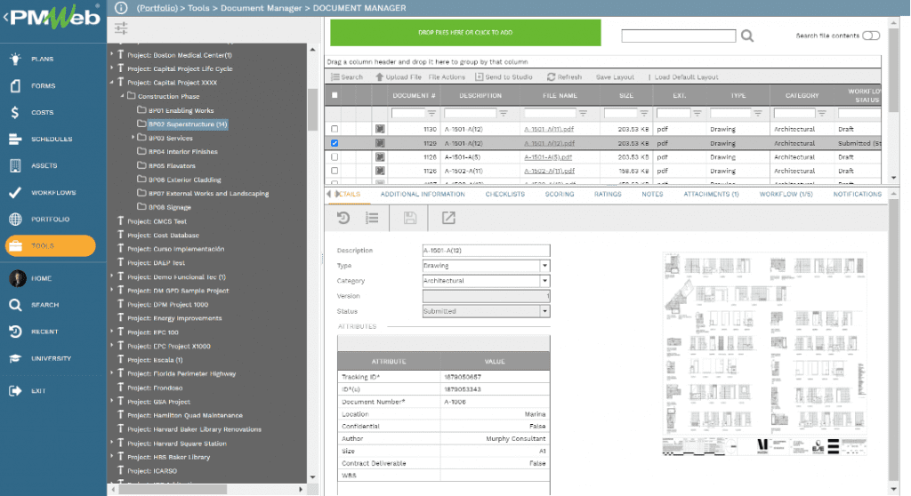 PMWeb 7 Tools Document Manager
Document Manager  