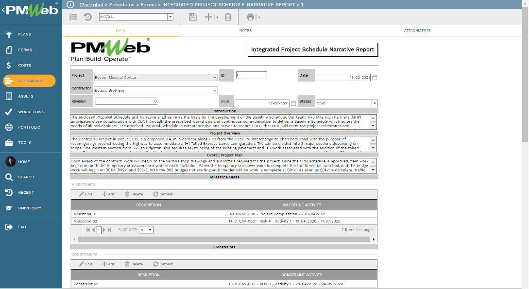 Why a Contractor Must Submit a Narrative Schedule Report With the Integrated Project Schedule