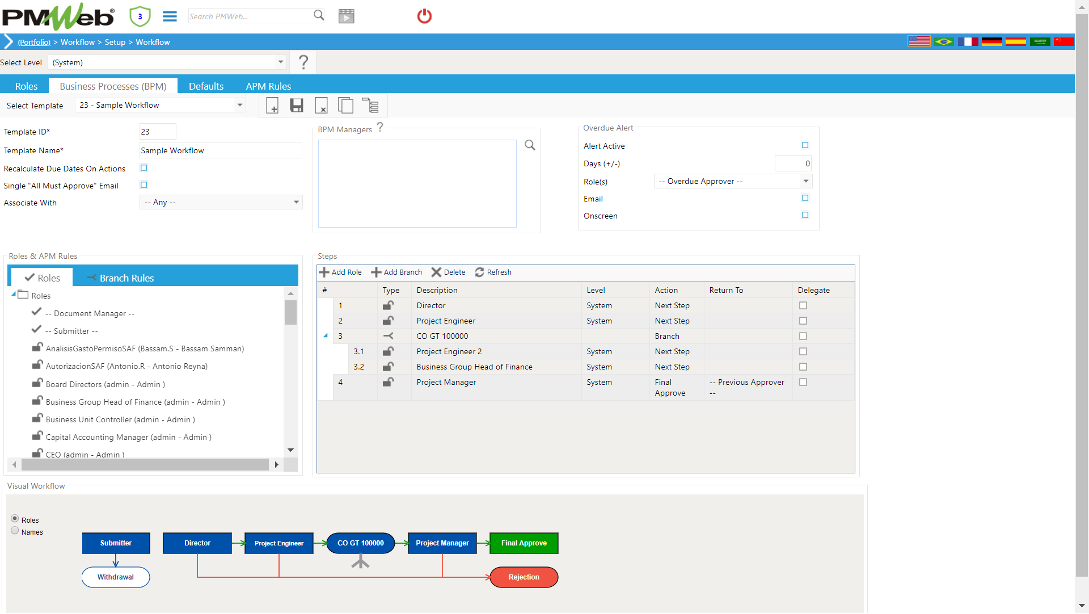 PMWeb 7 Workflow Setup Workflow Business Processes (BPM) for capital projects’ stakeholders