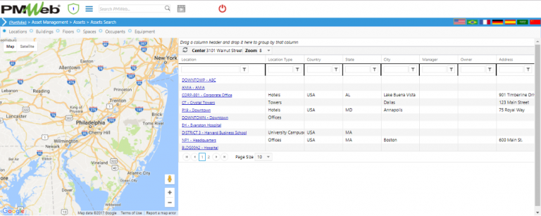 PMWeb 7 Assets Managment Assets Assets Search 