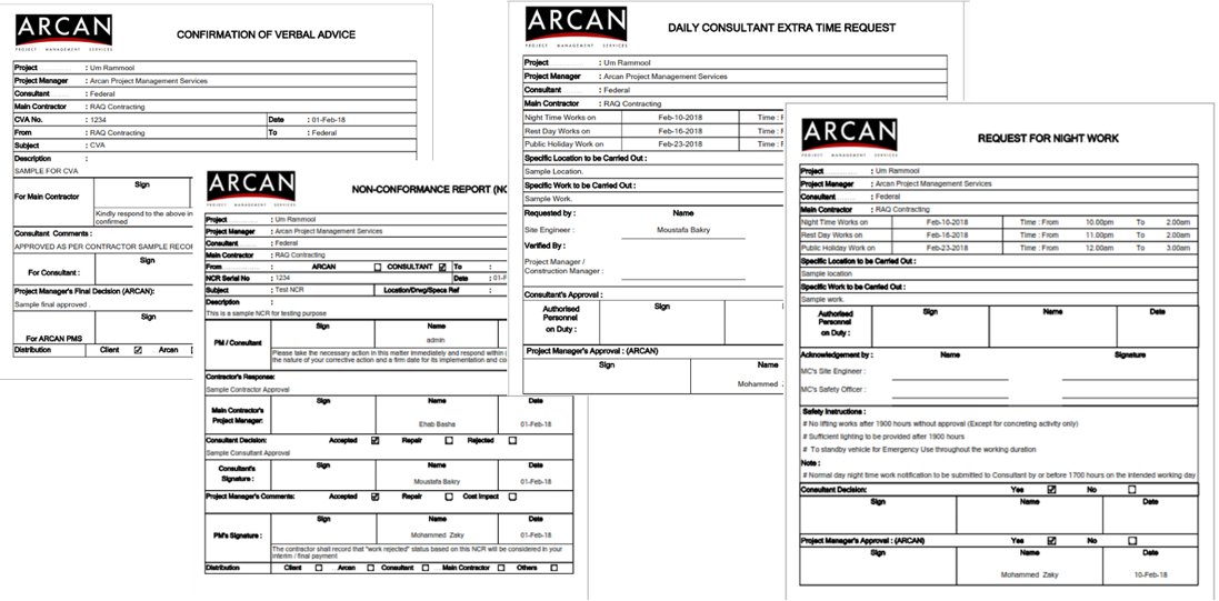 PMWeb 7 Forms for Formal Communication