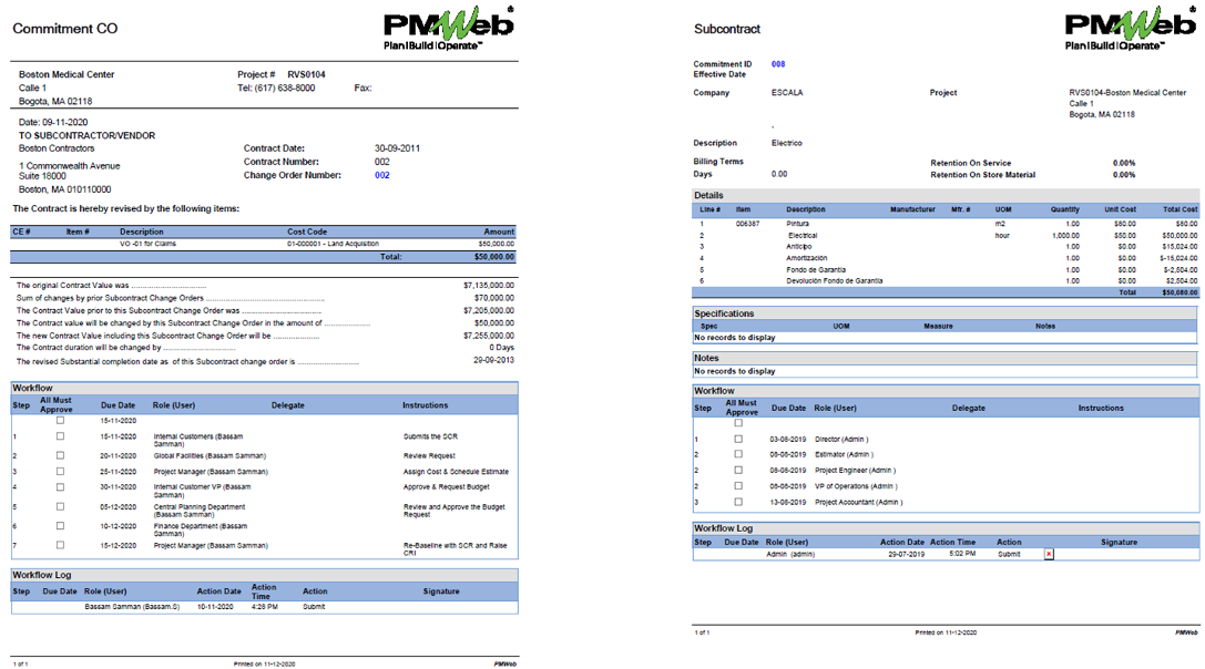 PMWeb 7 Commitment Co Subcontract 