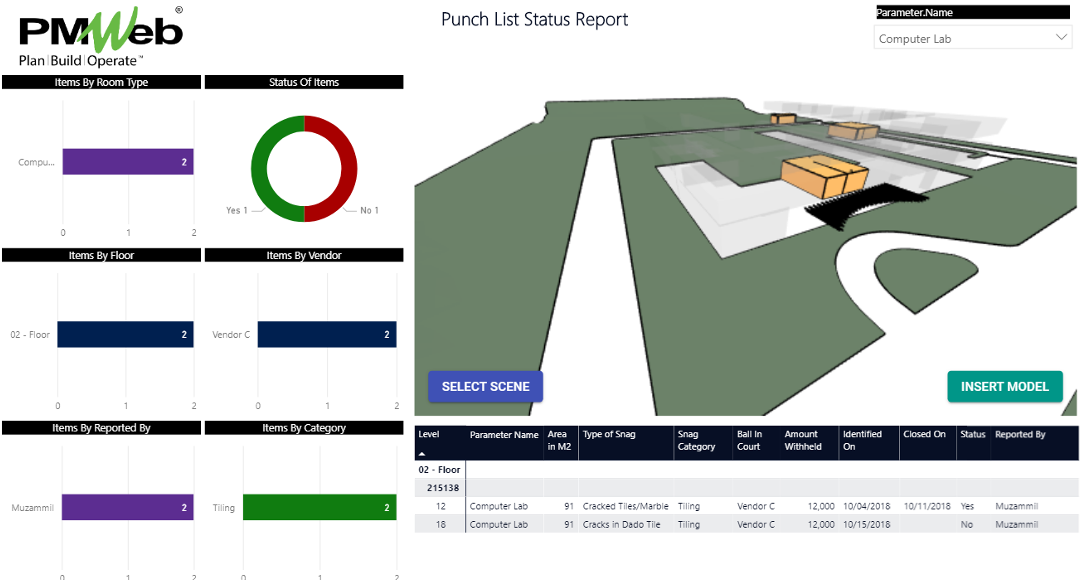 PMWeb 7 Punch List Status Report 