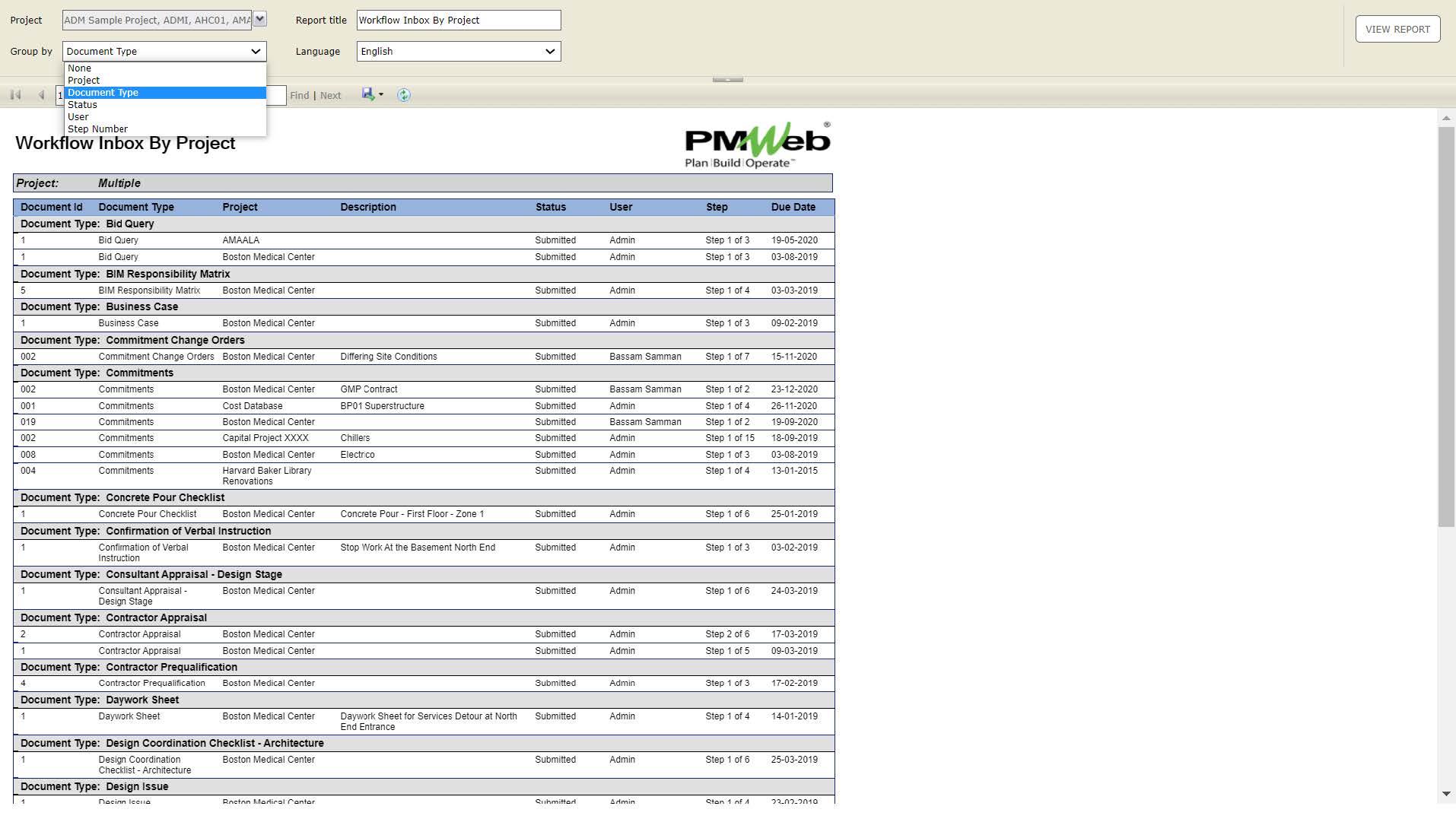 PMWeb 7 Workflow Inbox By Project