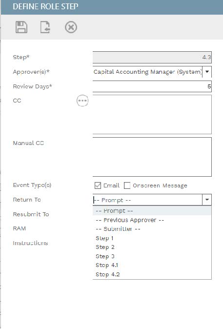 PMWeb 7 Define Role Step 