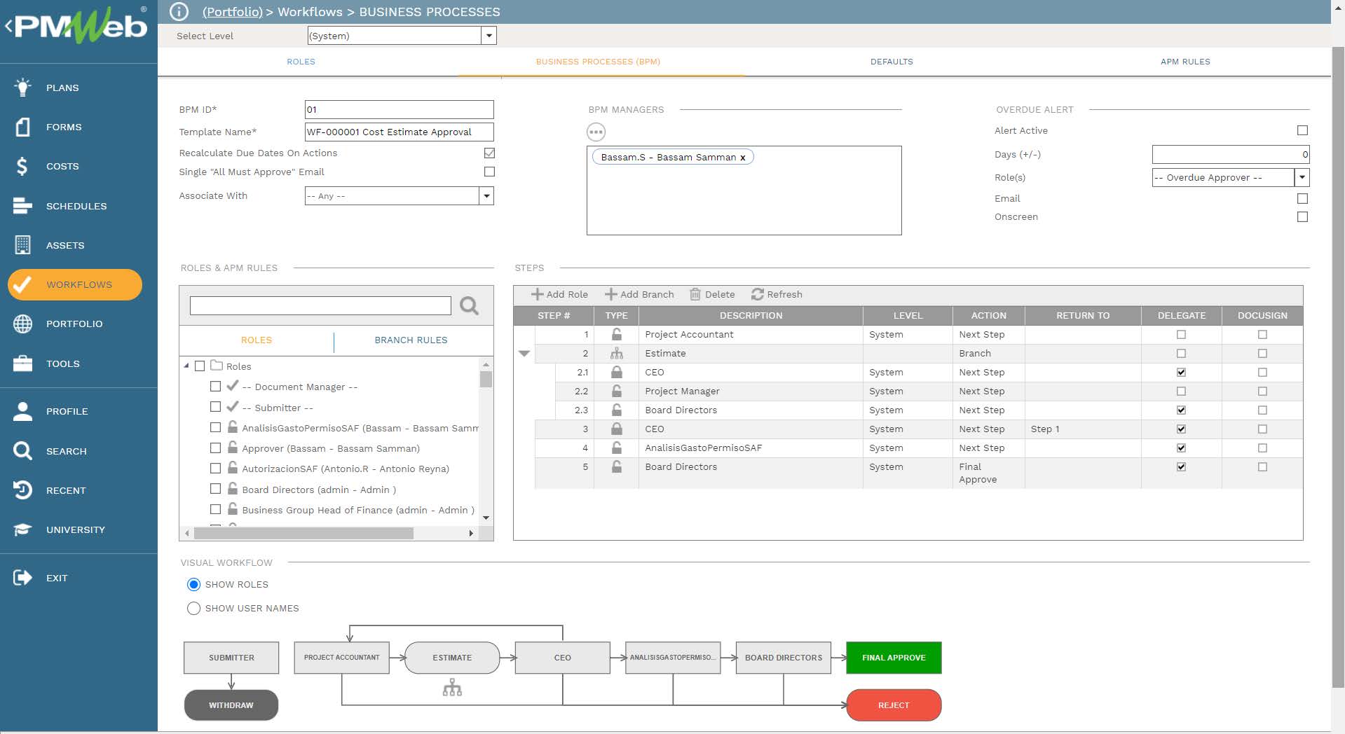 PMWeb 7 Workflow Business Processes (BPM)