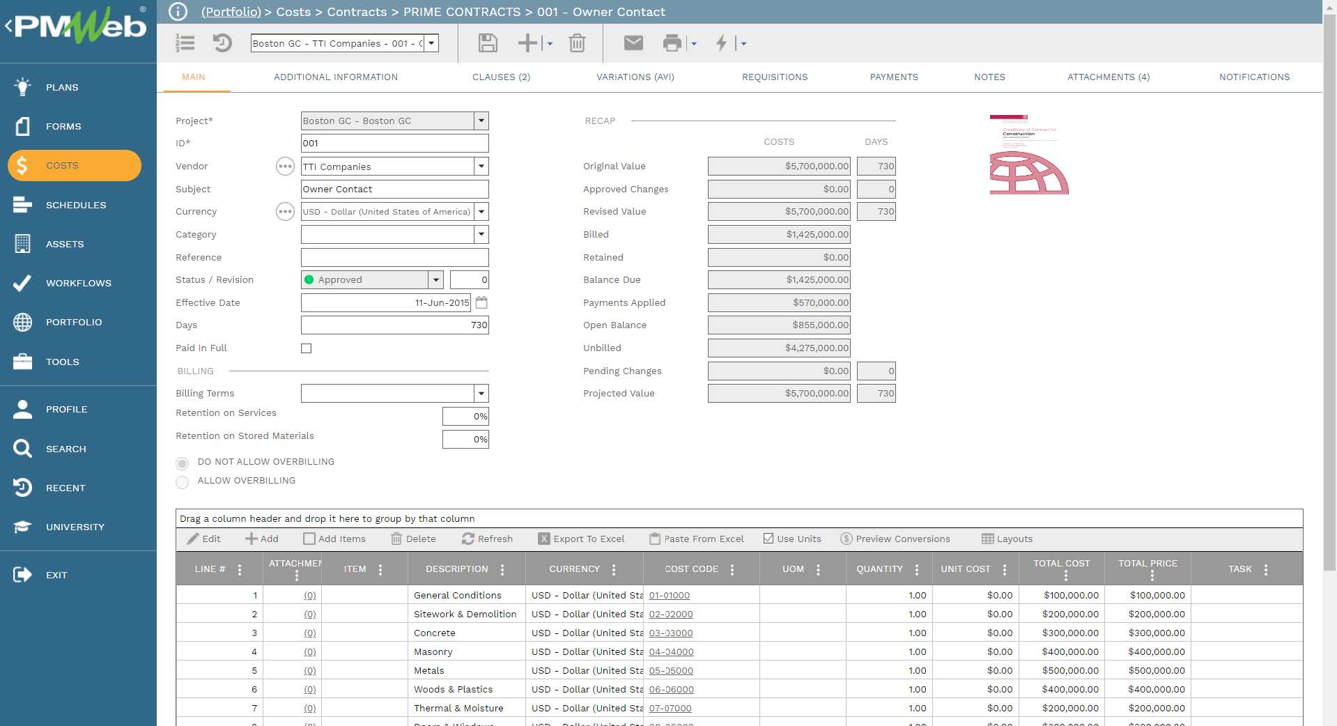 Setting the Project Control System (PCS) Cost Management Module: Revenue Management