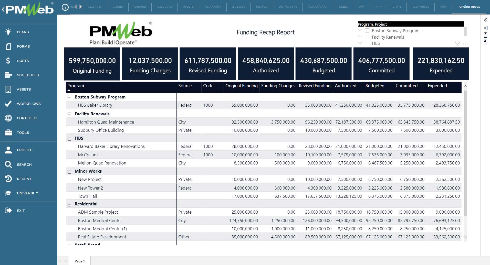 PMWeb 7 Funding Recap Report 