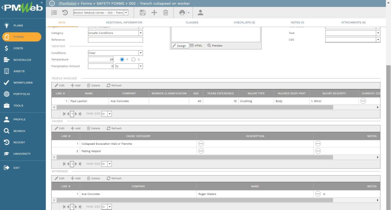 PMWe 7 Forms Safety Forms Trench Collapsed on Worker 
Main 