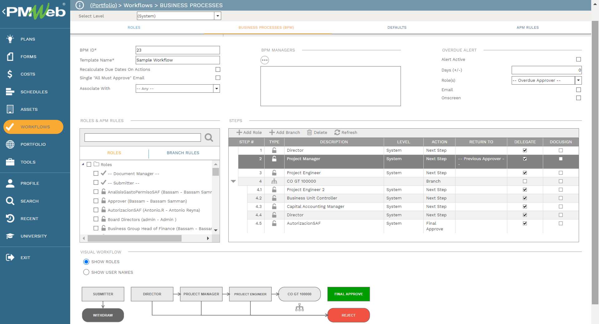 Automating Alerts for Delayed Review and Approval Actions in Project Management Processes in Construction Projects