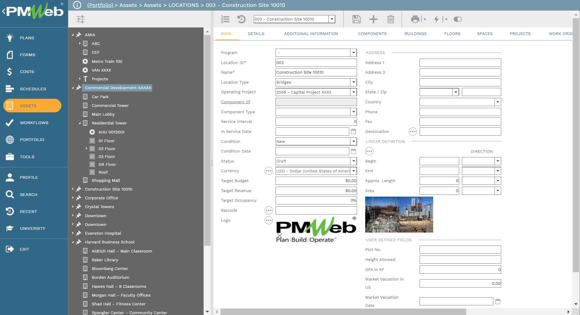 PMWeb 7 Assets Assets Locations 003 Construction Site 10010