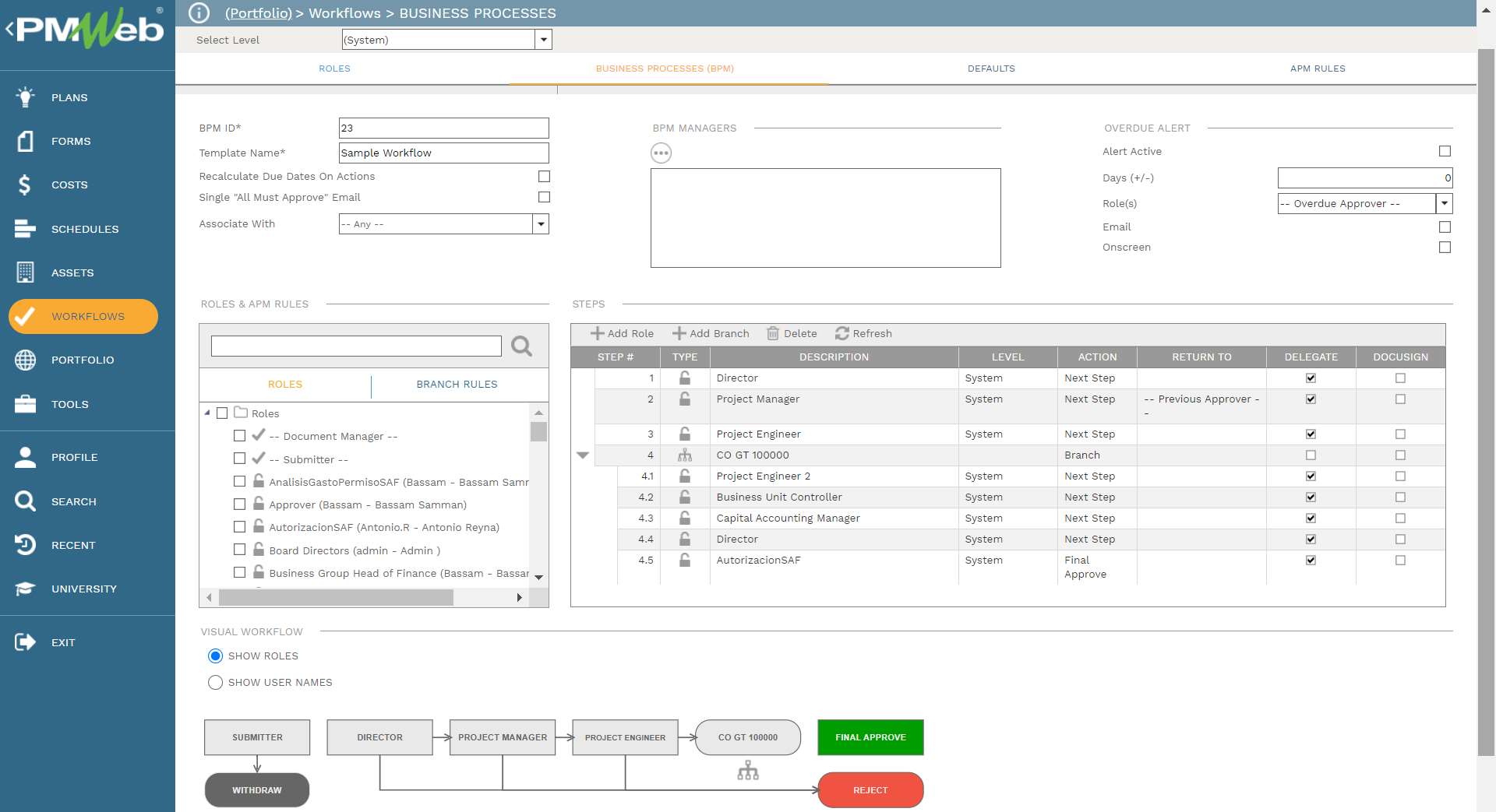 PMWeb 7 Workflow Business Processes (BPM)