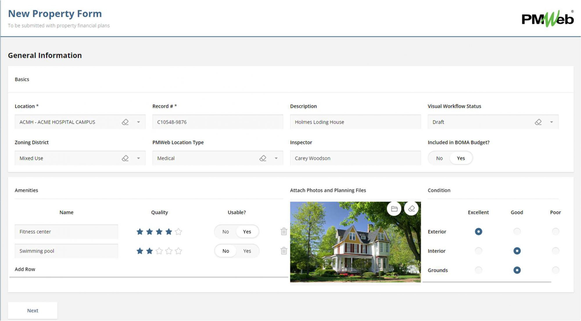 PMWeb Adaptive Form